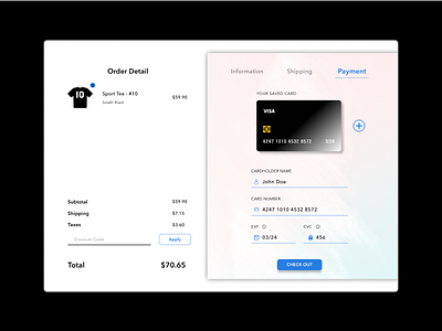 DailyUI 002 | Credit Card Checkout