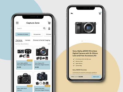 DailyUI 012 | E-Commerce Shop app design camera dailyui ecommerce ecommerce shop figma photography ui ux