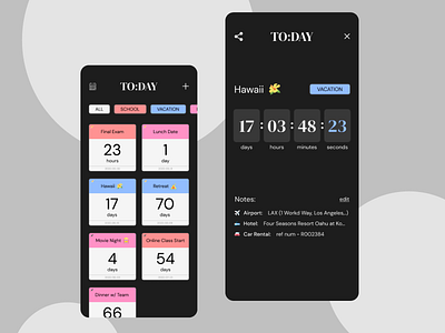 DailyUI 014 | Countdown Timer app design calendar countdown countdown timer dailyui figma notes timer ui ux