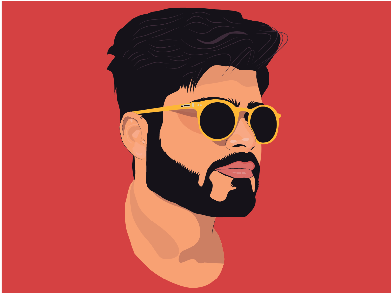 Vector portrait by Junaid on Dribbble