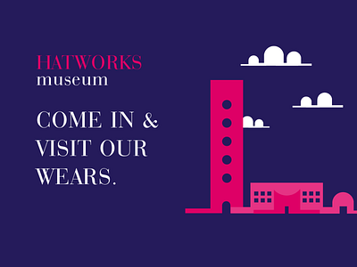 Hatworks Museum brand identity branding illustration simple