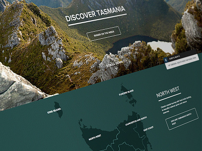 Discover Tasmania homepage flat ui fluid homepage responsive