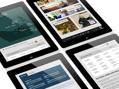Discover Tasmania overview flat ui fluid homepage ipad responsive tablet