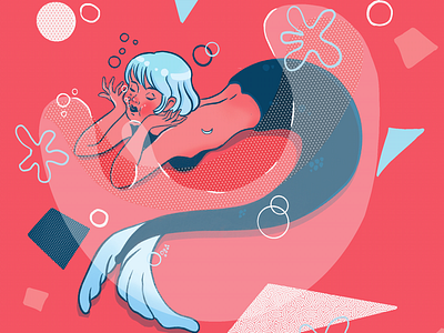 Gif red loop animation colors cómic illustration loop magazine