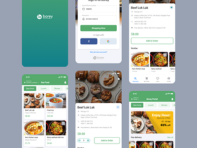 Mobile App Design branding design foodportal logo styleguideline ui ux