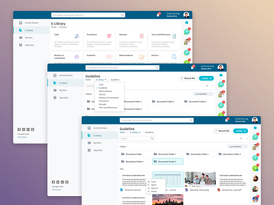 e-Library System Portal branding business platforms creative design illustration system designs ui ux web application