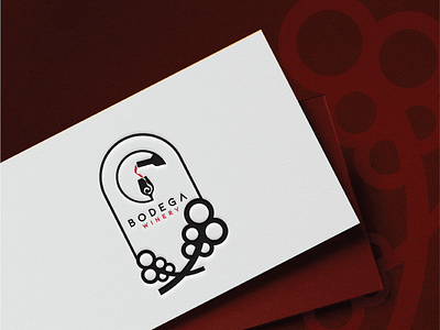 Bodega Winery Logo Design design flat logo vector