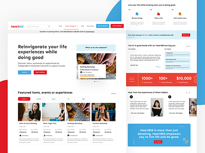 HeartBid - Auction Fundraising Platform Landing Page for Bidder