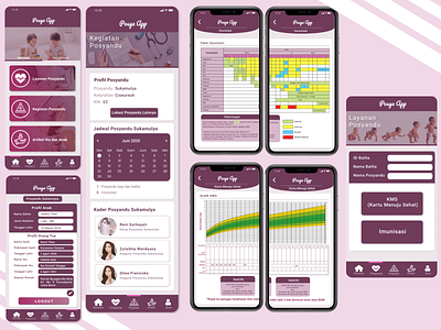 Posya App -Simple UI Design app design health app healthcare medical pink ui uidesign uiux