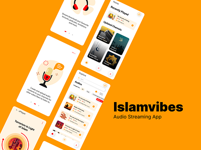 Audio Streaming App app audio player audio streaming islamic mobile ui