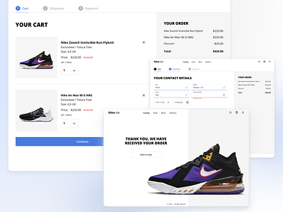 UI eCommerce cart ecommerce shoes ui visual web