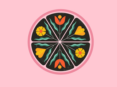 Sour digital illustrator editorial illustration floral illustration folkart fruit illustration graphic illustration procreate symmetry texture