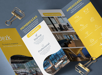 Dezk Brochure Design branding cowork graphicdesign office publicity wework