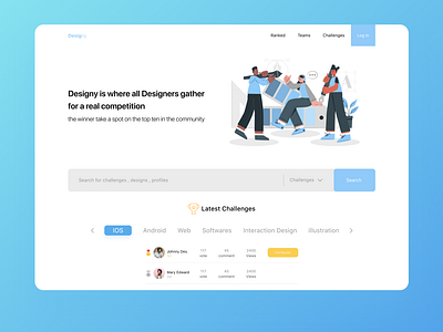 Designy Platform - UI Design app art design illustration minimal ui ux web website