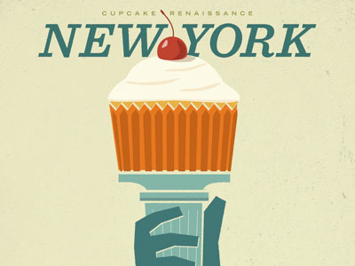 Bring Me Your Bakery Deprived illustration new york poster