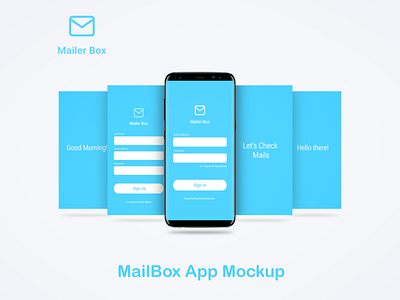 MailBox App Design and Mockup creative design graphicdesign illustration mockup mockup template mockups ui ux