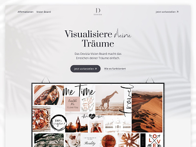 DOVIZIA: Vision Boards branding graphic design web design webflow