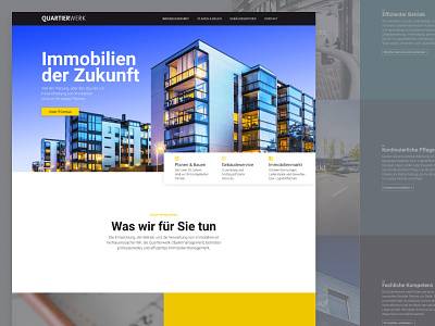 Quartierwerk | Real Estate Website real estate web design webflow