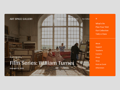 Art Gallery - Website Design art art gallery artist artwork design gallery menu minimal modern ui uiux user interface user interface design web website