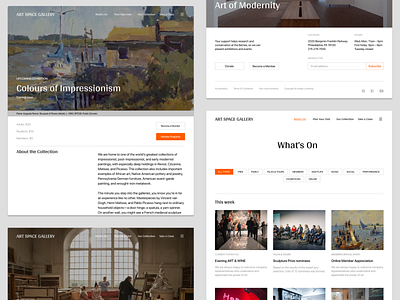 Art Gallery - Website Design art artist artists design design art designer gallery minimal modern ui user interface user interface design ux web website