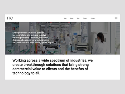 Innovation Technology Company (ITC) - Website Design