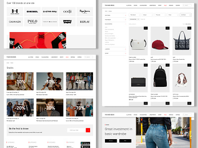 Clothing Store - Website Design clothes design designer minimal modern product design shop top trend user interface user interface design ux website