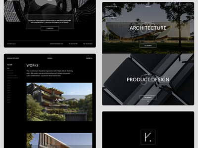 Kruso Studio - Website Desing architecture architecture studio design designer exterior interior minimal modern product product design studio top trend ui user interface user interface design ux web