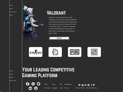 FACEIT redesign design design inspiration esports esportslogo faceit inspiration landing page design landingpage responsive design uidesign web web design webdesign webdesigns