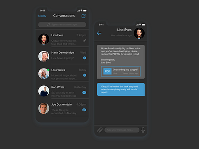 Messaging App Example chat dailyui design design inspiration inspiration message app messages mobile design ui uidesign
