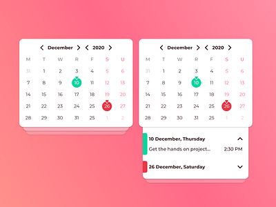 Calendar UI Example