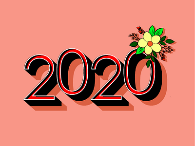First post. 2020 design design flat flower illustration illustrator typography