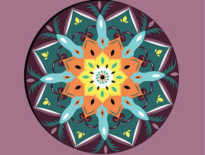 Mandala design flat illustration illustrator mandala mandala art vector vectorillustration