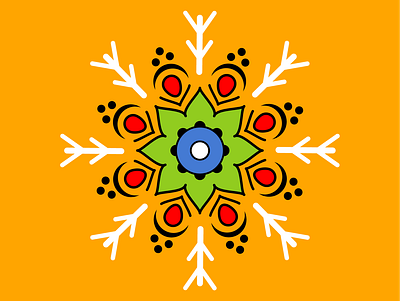 Orange Mandala. design flat illustration illustrator mandala mandala art vector vectorillustration