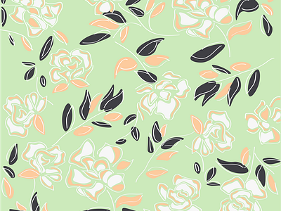 Pastel Flowers Pattern Design.