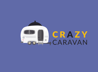 crazy caravan flat illustration logo logo design logo design branding logo design concept logo designer logodesign minimal typography