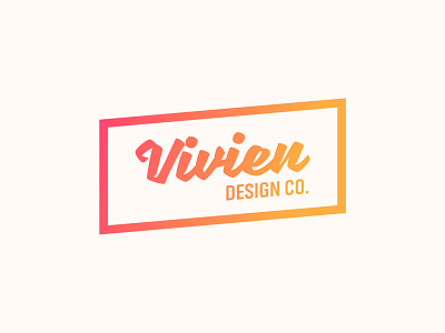 VIVIEN DESIGN CO. LOGO badge badge design branding design gradient graphicdesign logo typography
