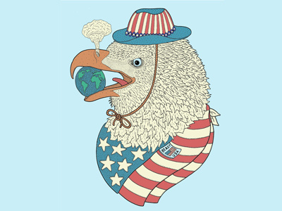 Eagle Head Shirt Design bandana cowboy eagle mushroomcloud unclesam usa