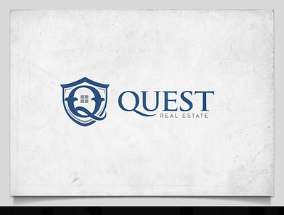 Quest Real Estate Logo Design 2020 logo estate home icon illustration key logo logo design quest real real estate typography