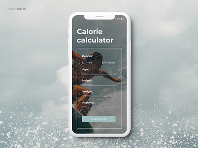 Calorie calculator app dailyui dailyui004 design figma