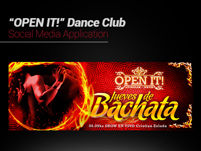 "Open It!" Dance Club Social Media Art Work branding corporate identity design human identity human identity design