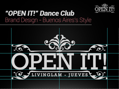 "Open It!" Dance Club's Brand Design branding corporate identity design functional design graphic design identity concept logo design