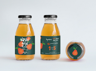 Nashi Gold Juice Packaging branding design illustration logo packaging design