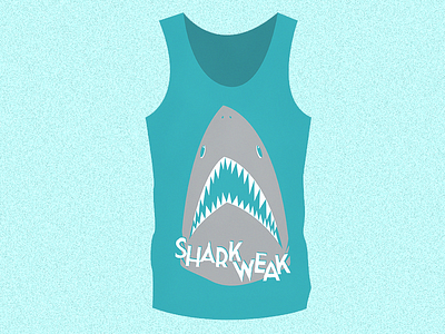 Shark Weak Tank animals design illustration sharks shirts tank tops