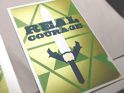 Real Courage courage link master sword screenprint silkscreen triforce zelda