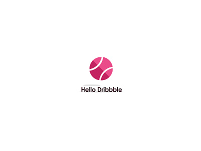 Hello Dribbble debut first flat hello logo minimalist logo welcome
