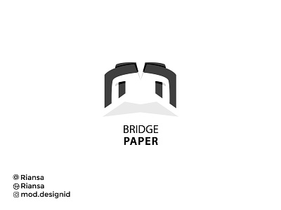 Bridge Paper - Logo Design awesome logo branding bridge logo company design designs fold icon logo logodesign minimalist logo modernlogo paperfold