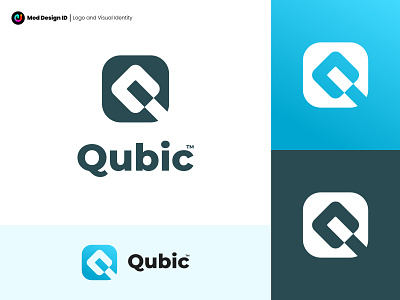 Letter Q - Icon Logo for App app blue corporate design designer developer letter q logo minimalist modern q simple ui ux