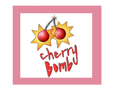 Cherry Bomb design illustration logo typography