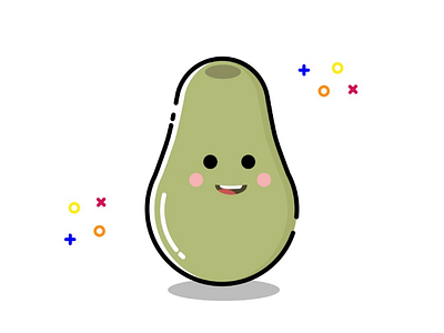 Cute Avocado Flat Design avocado cute flat flat design minimalist simple