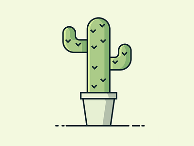 Cactus Simple Flat Design cactus cute flat flat art flat design minimalist simple
